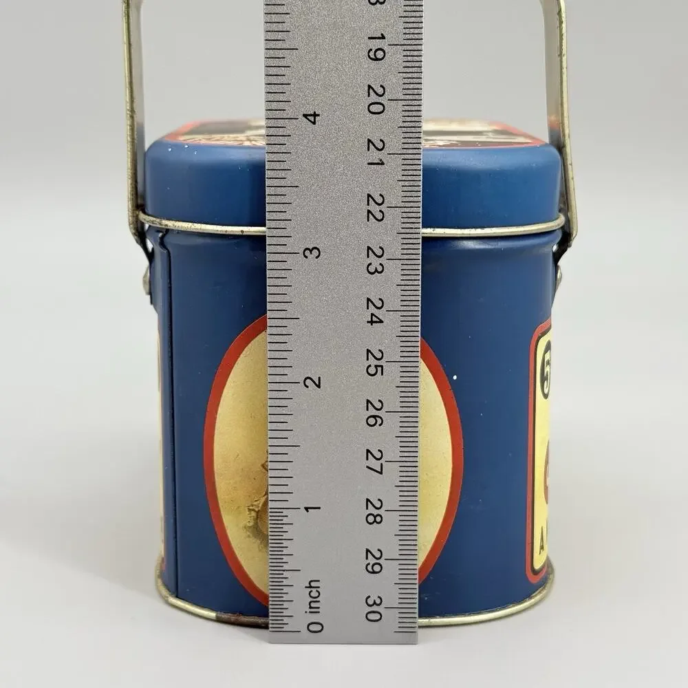 Vintage 1988 Tin Pepsi Advertisement Box W/ Handles & Lid Patina Collectible
